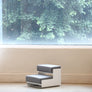 SQUARE BLOCK STEP . GRAY