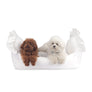 White organic cotton pet cradle bed with breathable antibacterial fabric and removable washable cover – Petssogood