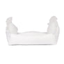 White organic cotton pet cradle bed with breathable antibacterial fabric and removable washable cover – Petssogood