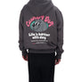 Life is Better with Dog Hoodie . For Human . Charcoal