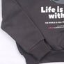 Life is Better with Dog Hoodie . For Human . Charcoal