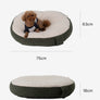 Haro Rest Cushion – oval pet bed with soft microfiber filling and pre-washed cotton cover for small to medium pets – Petssogood