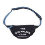Petssogood Dog Walker Club crossbody bag in black or white, made of 100% cotton, large enough to carry essentials for both you and your dog during walks.