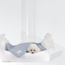 White organic cotton pet cradle bed with breathable antibacterial fabric and removable washable cover – Petssogood