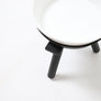 Oreo Elevated Pet Feeder Table . Black & White . Tall