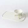 Oreo Elevated Pet Feeder Table . White . Short