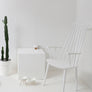 Oreo Elevated Pet Feeder Table. White . Tall