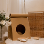 Hide & Seek cat bag made from 100% natural pulp with built-in scratcher and organic catnip – Petssogood