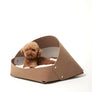 Marron felt pet bed with microfiber cotton cushion and sculptural modern-classic design – Petssogood