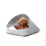 Marron felt pet bed with microfiber cotton cushion and sculptural modern-classic design – Petssogood