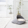 Marron felt pet bed with microfiber cotton cushion and sculptural modern-classic design – Petssogood