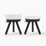 Oreo Elevated Pet Feeder Table . Black & White . Tall