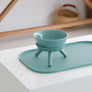 Ceramic standing elevated pet bowl simple modern colorful for small dogs _ Pets So Good