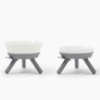 Oreo Elevated Pet Feeder Table . Gray. Short