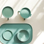 Ceramic standing elevated pet bowl simple modern colorful for small dogs _ Pets So Good