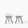 Oreo Elevated Pet Feeder Table . Gray . Tall