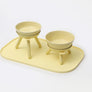 OREO ELEVATED PET FEEDER TABLE . LEMON YELLOW . TALL