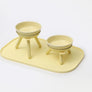 OREO ELEVATED PET FEEDER TABLE . LEMON YELLOW . TALL