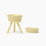 OREO ELEVATED PET FEEDER TABLE . LEMON YELLOW . TALL