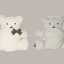 White bear-shaped boucle dog cushion for cozy naps – Petssogood
