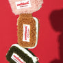 Fleece poop bag case . Camel