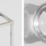 Moonlight Glass Table. Gray. Short