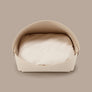 Marron felt pet bed with microfiber cotton cushion and sculptural modern-classic design – Petssogood