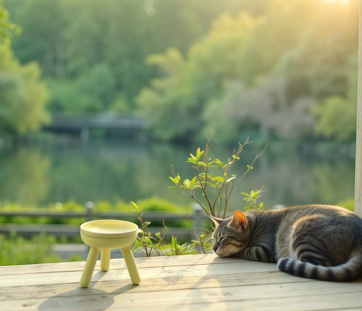 Easy Oreo Elevated Pet Feeder Table . Lemon