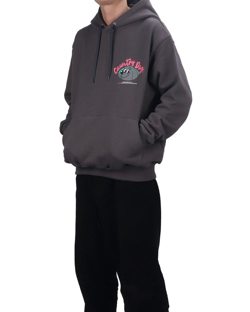 Country Dog Hoodie . For Human . Charcoal