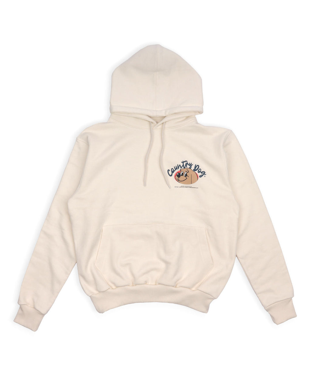 Country Dog Hoodie . For Human . Cream