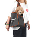 The canvas dog & cat carrier bag . Charcoal
