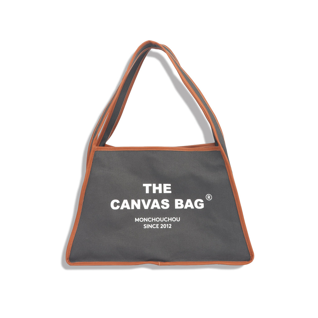 The canvas dog & cat carrier bag . Charcoal