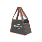 The canvas dog & cat carrier bag . Charcoal