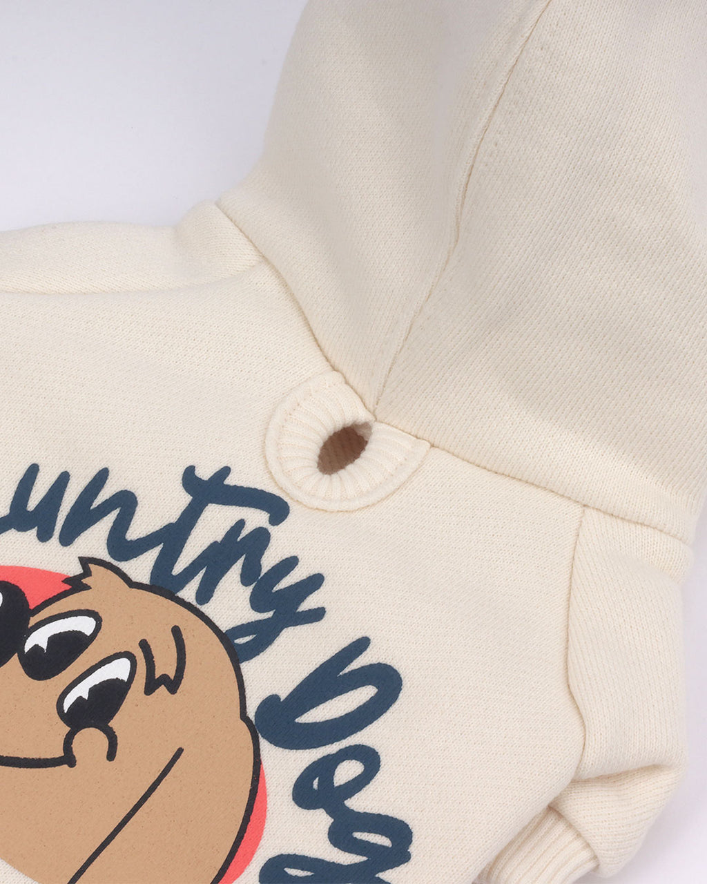 Country Dog hoodie . For Dogs . Cream