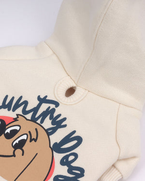 Life is Better with Dog hoodie . For Dogs . Cream