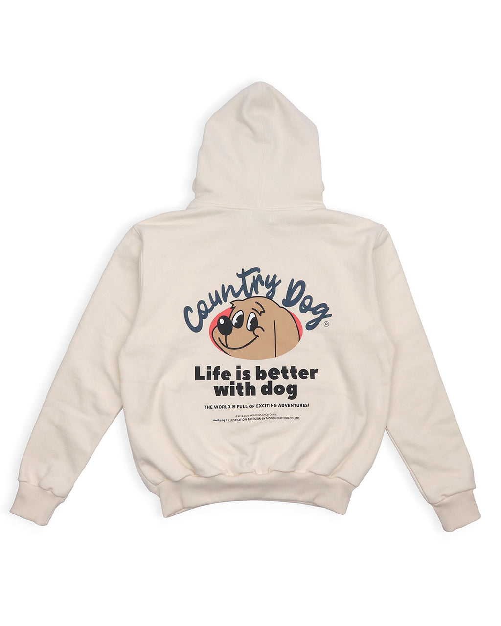 Country Dog Hoodie . For Human . Cream