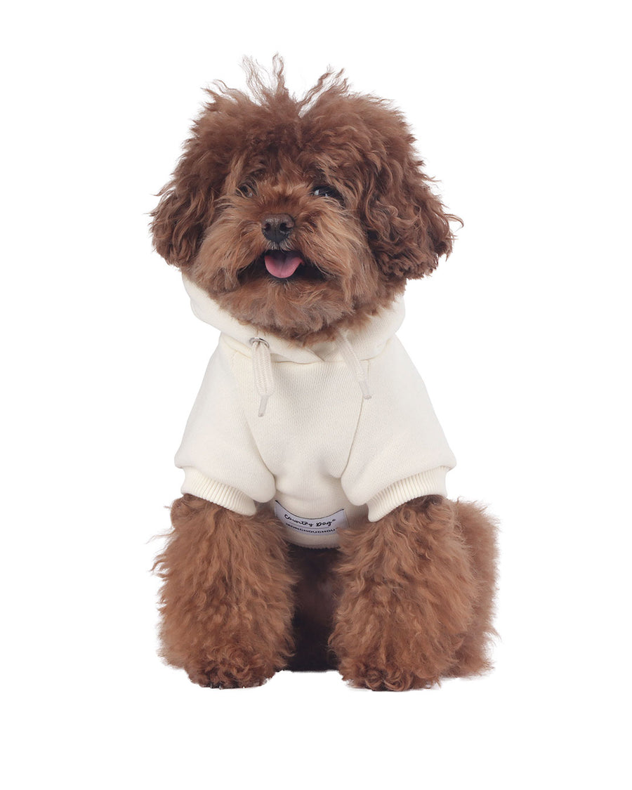 Life is Better with Dog hoodie . For Dogs . Cream