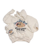 Country Dog hoodie . For Dogs . Cream