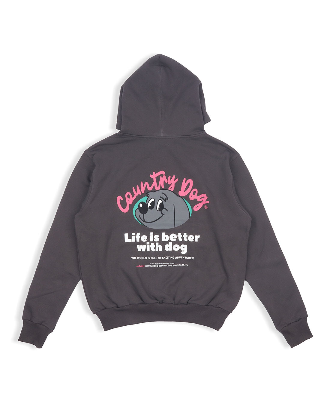 Country Dog Hoodie . For Human . Charcoal