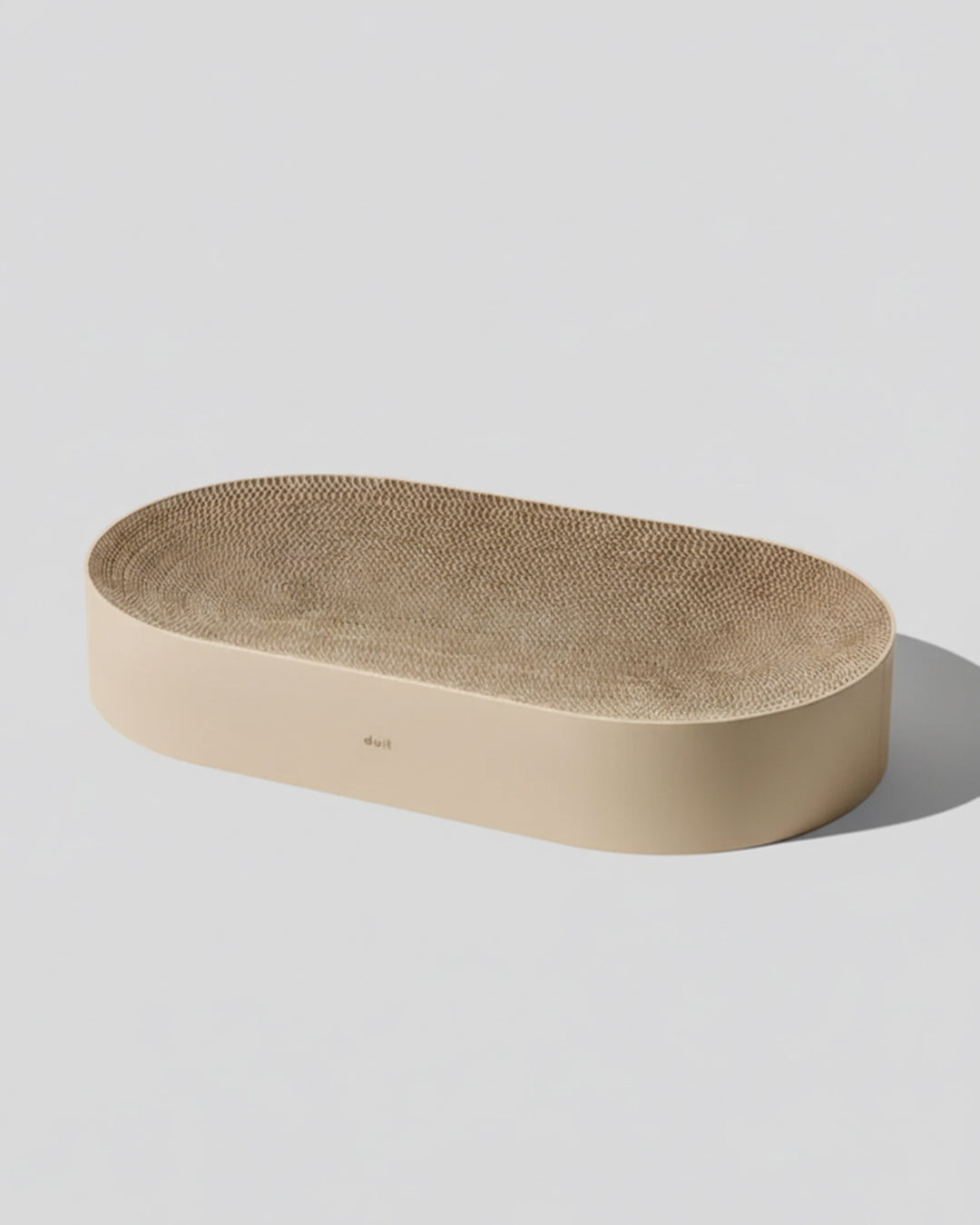Pets So Good All Day Cat Scratcher in Brown, a modern cardboard scratcher with a non-slip bottom