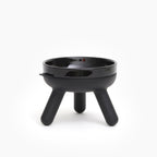 Easy Oreo Double Dining Set in Black: two short elevated feeders on an Oreo pet mat