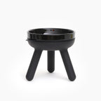 Easy Oreo Double Dining Set in Black: two tall elevated feeders on an Oreo pet mat