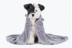 Hooded microfiber cat towel in charcoal