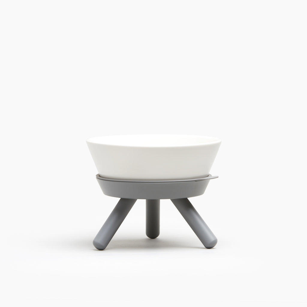 Oreo Elevated Pet Feeder Table . Gray