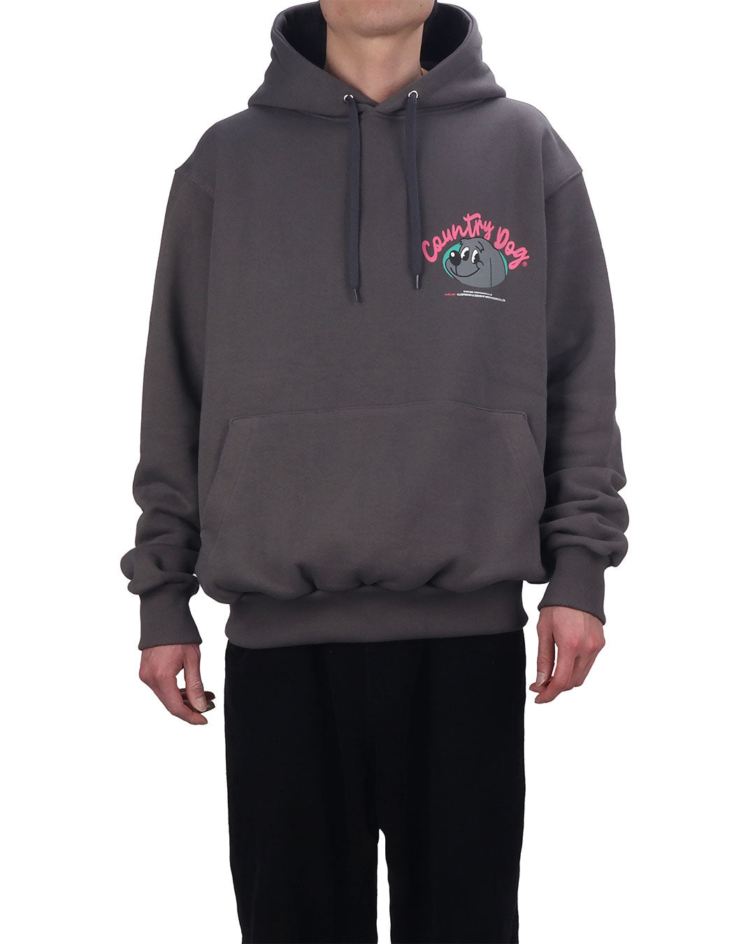 Country Dog Hoodie . For Human . Charcoal