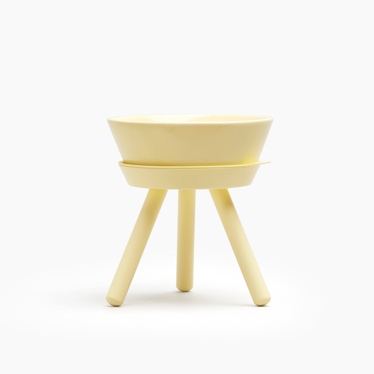 Oreo Elevated Pet Feeder Table . Lemon Yellow