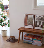 Glass Single Dining Set . Walnut — Feeder + Mat