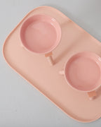 Oreo Elevated Pet Feeder Table . Pink