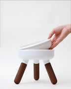 Oreo Elevated Pet Wood Table . Walnut