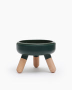 Oreo Elevated Pet Table Wood . Dark Green . Beech